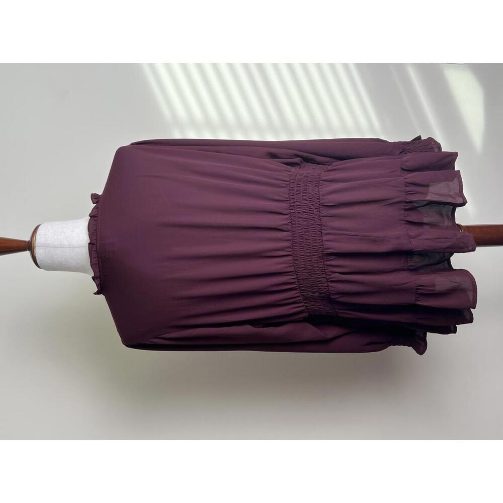 Torrid Burgundy Ruffle Peplum Blouse – Size 2X – NWOT - Picture 2 of 5
